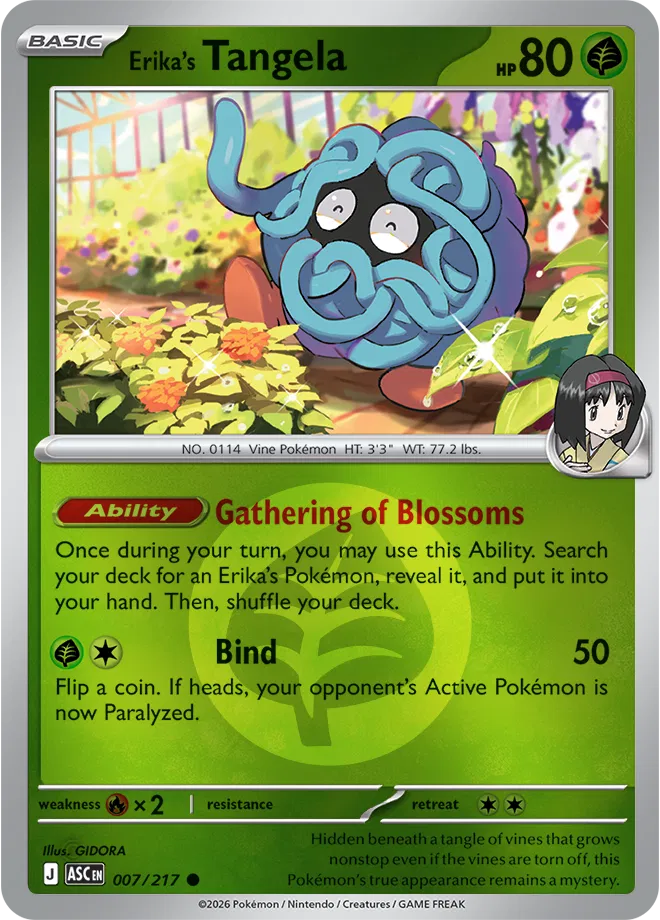 Erika's Tangela - 007/217 (Energy Symbol Pattern) - ME: Ascended Heroes (ASC)