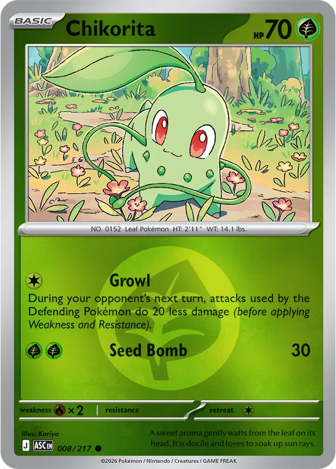Chikorita (Energy Symbol Pattern) 008/217 (Ascended Heroes)