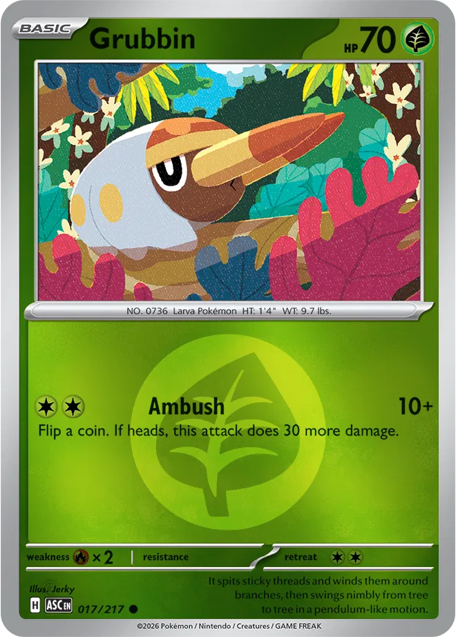 Grubbin - 017/217 (Energy Symbol Pattern) - ME: Ascended Heroes (ASC)