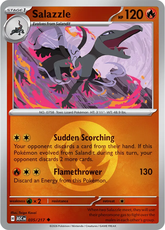 Salazzle (Energy Symbol Pattern) 035/217 · Reverse Holofoil (Ascended Heroes)