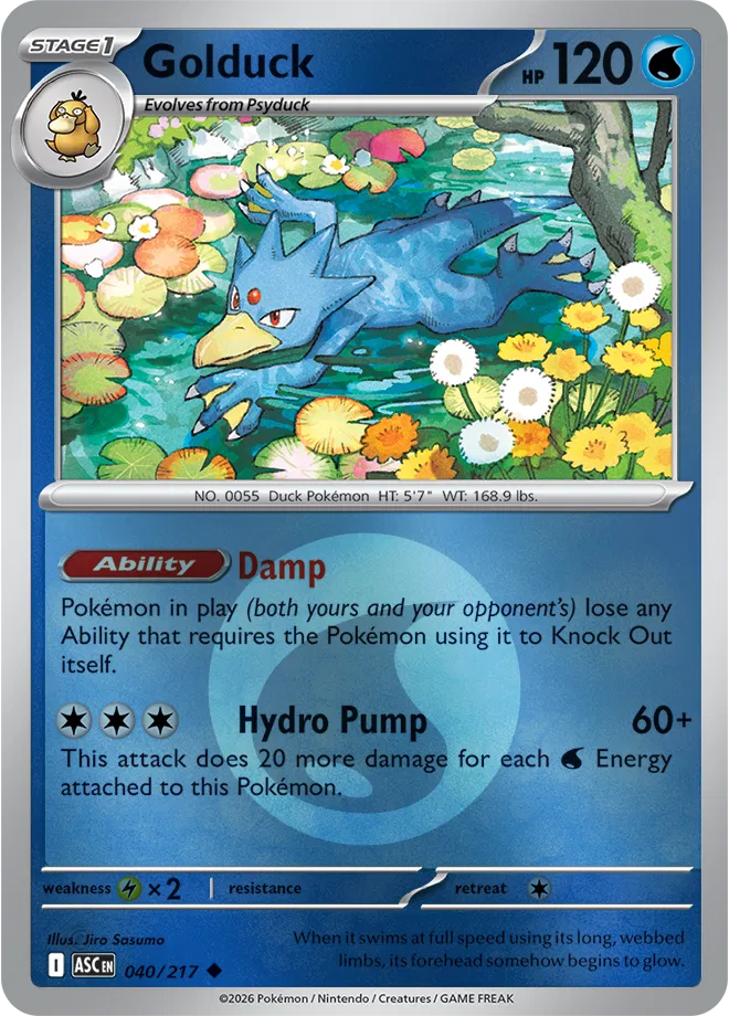 Golduck (Energy Symbol Pattern) 040/217 · Reverse Holofoil (Ascended Heroes)