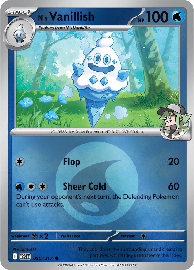 N's Vanillish (Energy Symbol Pattern) 050/217 · Reverse Holofoil (Ascended Heroes)