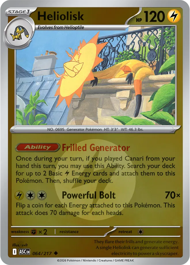 Heliolisk (Energy Symbol Pattern) 064/217 · Reverse Holofoil (Ascended Heroes)