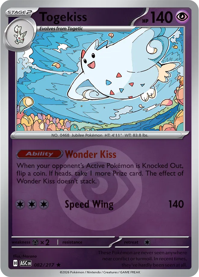 Togekiss - 082/217 - Reverse Holofoil - Energy Symbol Pattern
