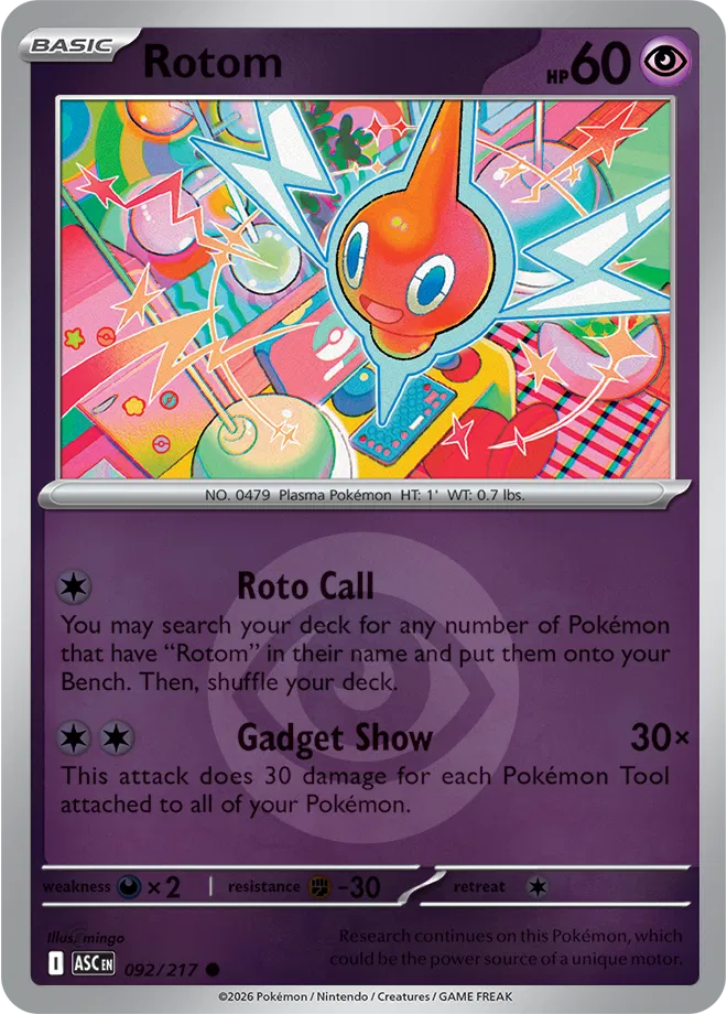 Rotom (Energy Symbol Pattern) 092/217 · Reverse Holofoil (Ascended Heroes)