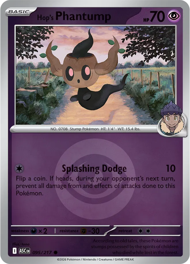Hop's Phantump - 095/217 (Energy Symbol Pattern) - ME: Ascended Heroes (ASC)