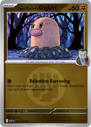 Team Rocket's Diglett - 100/217 - Reverse Holofoil - Energy Symbol Pattern