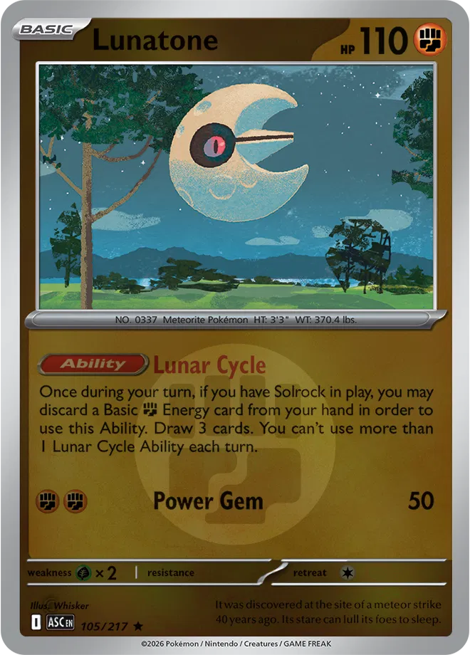 Lunatone (Energy Symbol Pattern) 105/217 (Ascended Heroes)