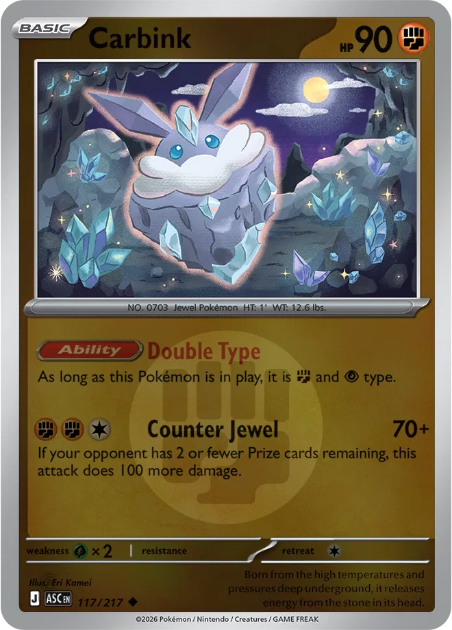 Carbink (Energy Symbol Pattern) 117/217 · Reverse Holofoil (Ascended Heroes)