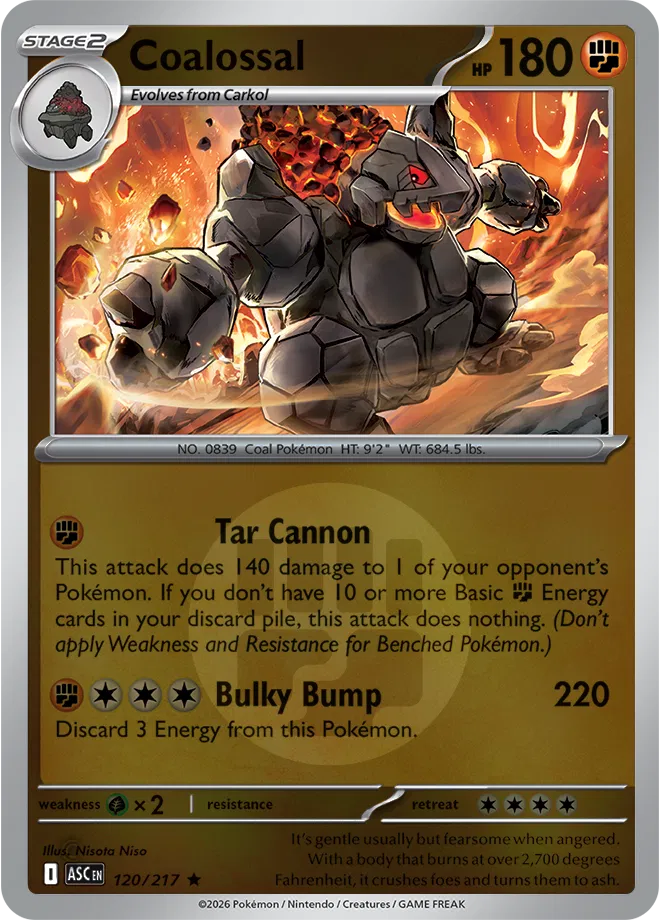 Coalossal (Energy Symbol Pattern) 120/217 · Reverse Holofoil (Ascended Heroes)