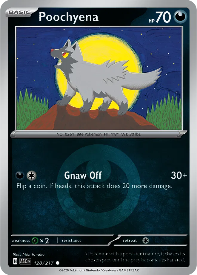 Poochyena (Energy Symbol Pattern) 128/217 · Reverse Holofoil (Ascended Heroes)