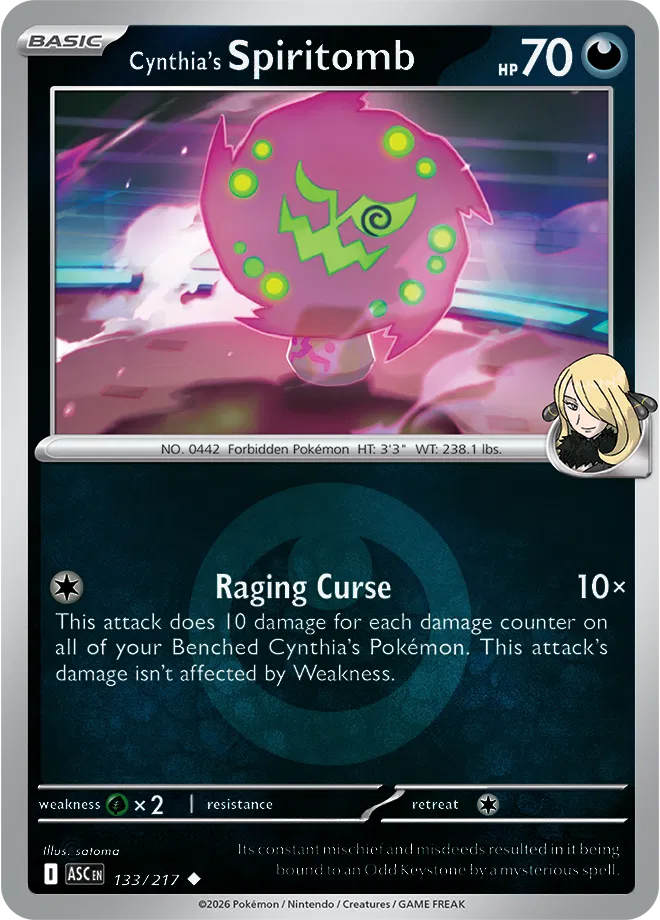 Cynthia's Spiritomb - 133/217 (Energy Symbol Pattern) (Ascended Heroes)