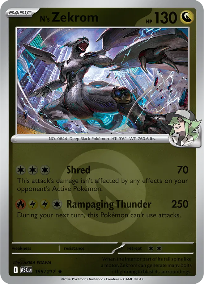 N's Zekrom - 155/217 (Energy Symbol Pattern) - ME: Ascended Heroes (ASC)