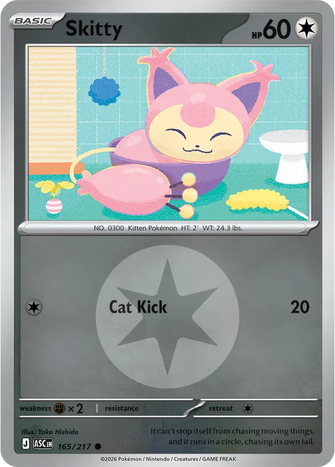Skitty (Energy Symbol Pattern) 165/217 · Reverse Holofoil (Ascended Heroes)
