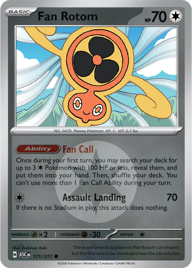Fan Rotom (Energy Symbol Pattern) 171/217 · Reverse Holofoil (Ascended Heroes)