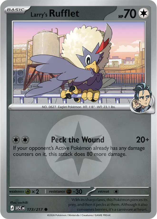 Larry's Rufflet - 173/217 - Reverse Holofoil - Energy Symbol Pattern