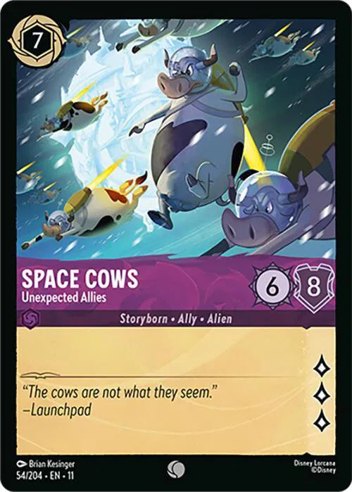 Space Cows - Unexpected Allies 54/204 · Normal (Winterspell)