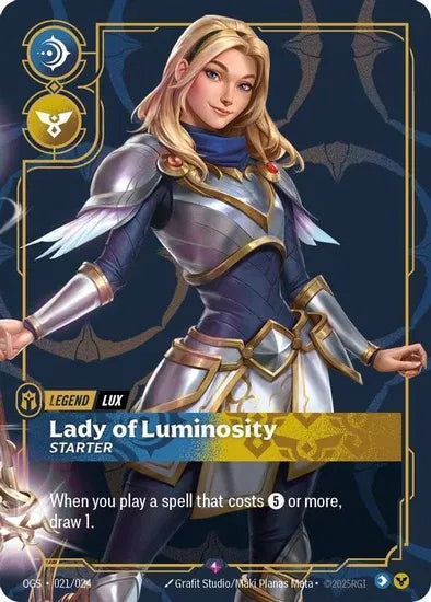 Lux - Lady of Luminosity 021/024 (Riftbound Organized Play Promotional Cards)