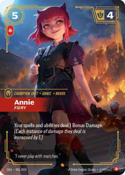 Annie - Fiery 001/024 (Riftbound Organized Play Promotional Cards)