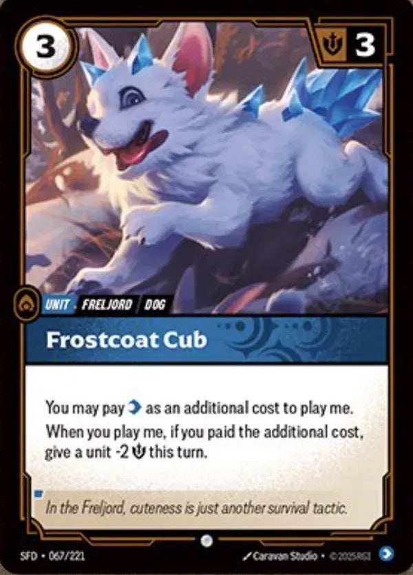 Frostcoat Cub 067/221 (Riftbound Organized Play Promotional Cards)