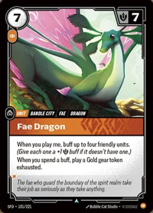 Fae Dragon 101/221 (Riftbound Organized Play Promotional Cards)