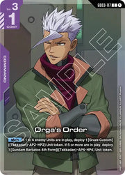 Orga's Order (Premium Card Collection Gundam Assemble) GD03-117 · Collection Box · Holofoil (Gundam Promotional Cards)
