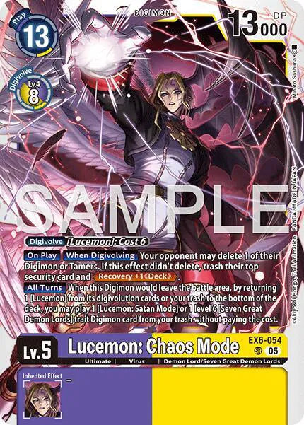 Lucemon: Chaos Mode (Reprint) EX6-054 SR (Advanced Booster Digimon Generation)