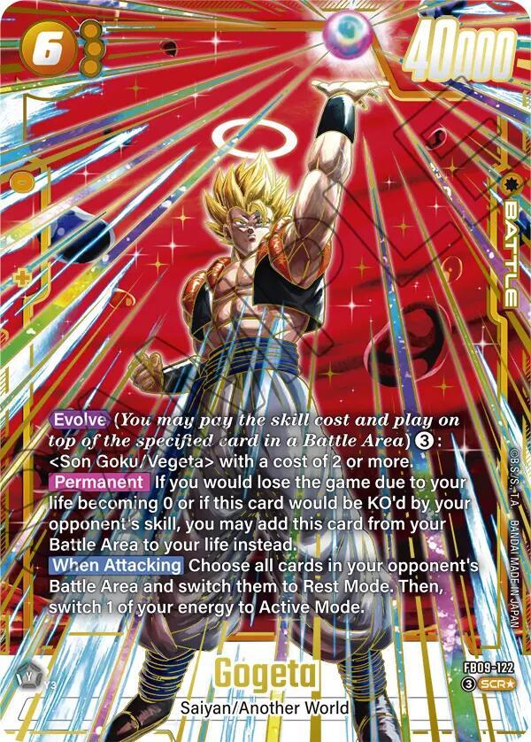 Gogeta (Alternate Art) FB09-122 (Dual Evolution) — BGS 10 (Pristine)
