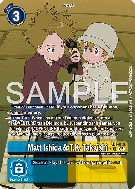 Matt Ishida & T.K. Takaishi (Alternate Art) AD1-019 (Advanced Booster Digimon Generation)
