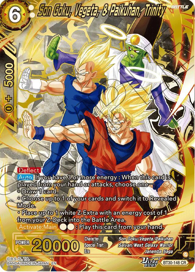 Son Goku, Vegeta, & Paikuhan, Trinity BT30-148 (Three Glorious Fighters)