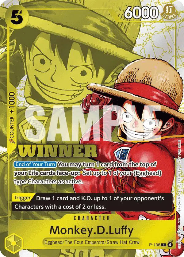 One Piece - Monkey D Luffy (Winner Pack 2026 Vol. 2) - One Piece Promotion Cards (OP-PR)