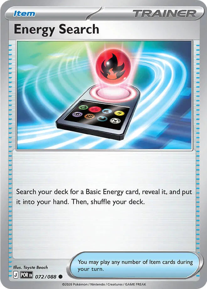 Energy Search 072/088 · Reverse Holofoil (Perfect Order)