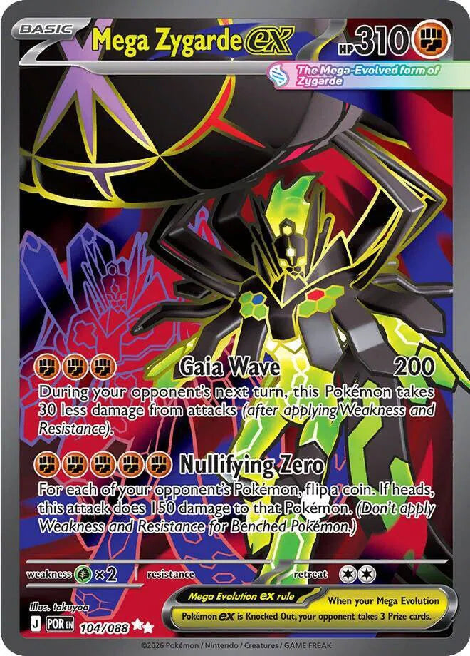 Mega Zygarde ex 104/088 (Perfect Order)