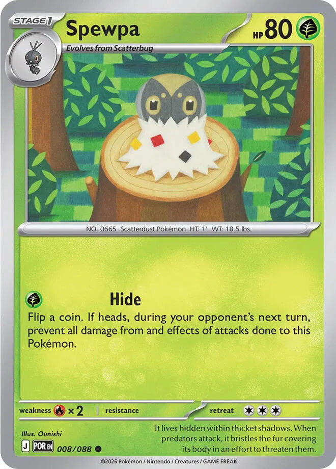 Spewpa Perfect Order Common • 008/088 Reverse Holofoil