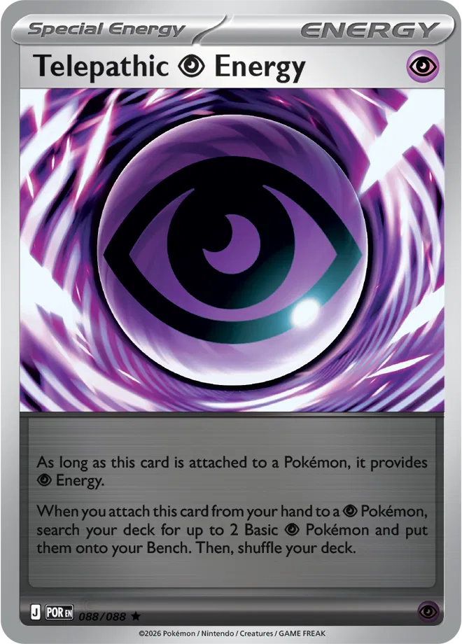 Telepathic Psychic Energy Perfect Order Rare • 088/088 Reverse Holofoil