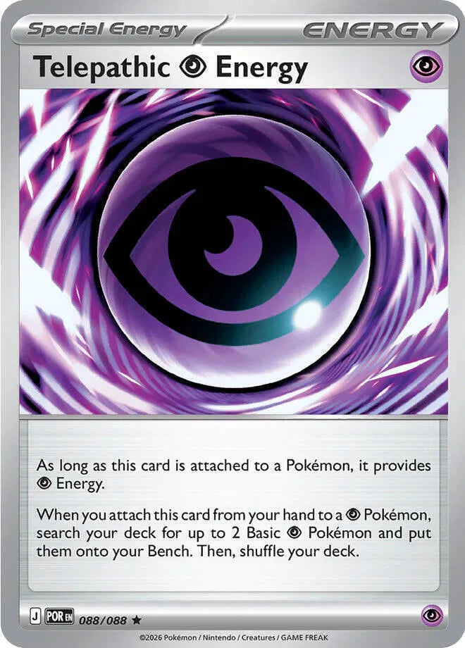 Telepathic Psychic Energy Perfect Order Rare • 088/088 Holofoil