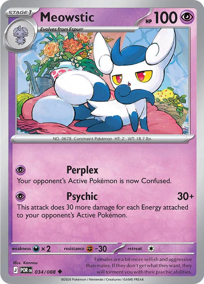 Meowstic 034/088 · Reverse Holofoil (Perfect Order)