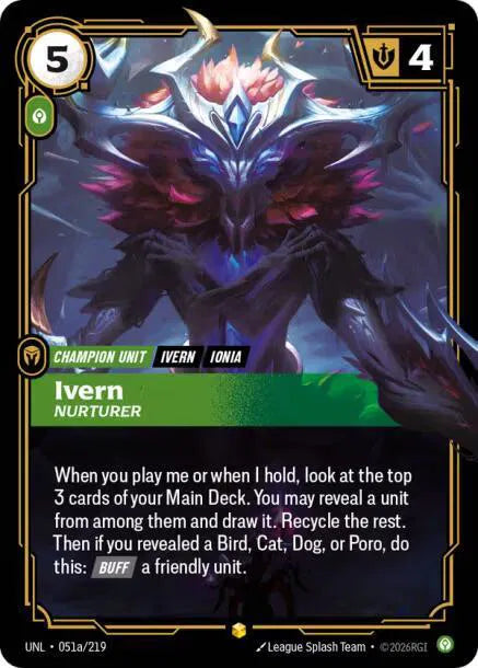 Ivern - Nurturer (Alternate Art) 051a/219 (Unleashed)