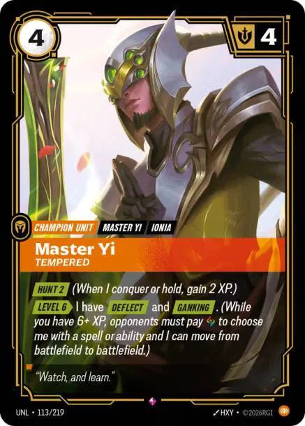 Master Yi - Tempered 113/219 (Unleashed)