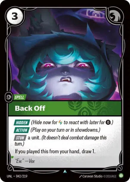 Back Off 042/219 · Foil (Unleashed)