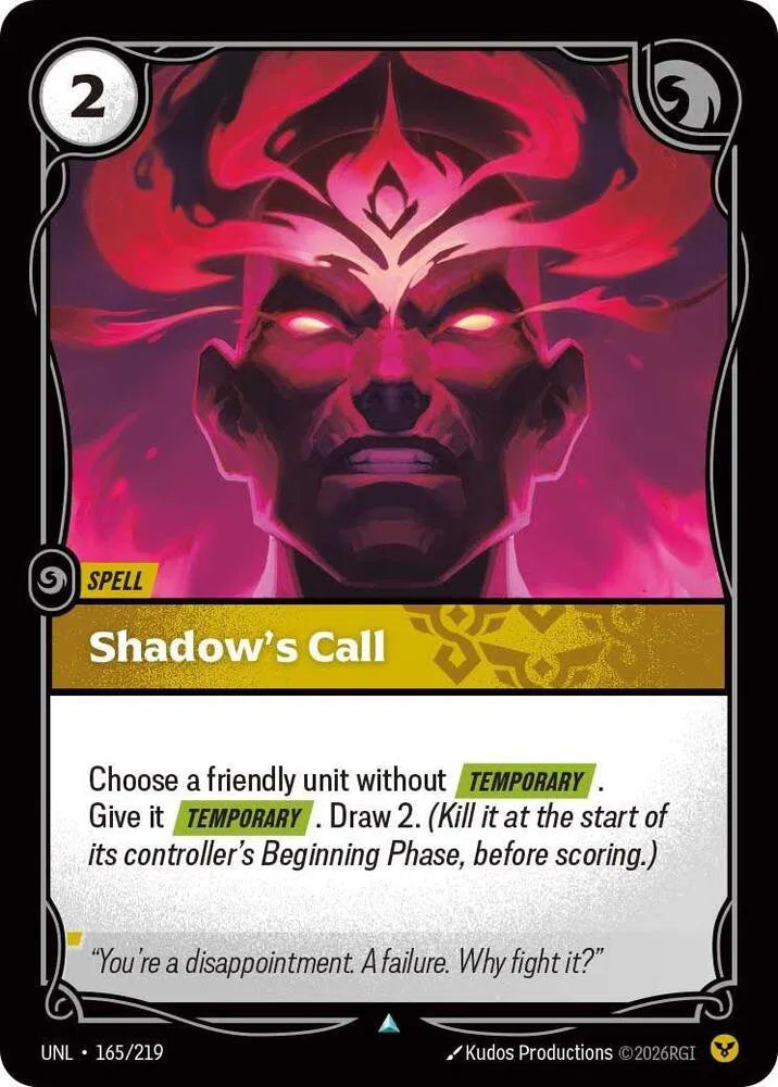 Shadow's Call 165/219 · Normal (Unleashed)
