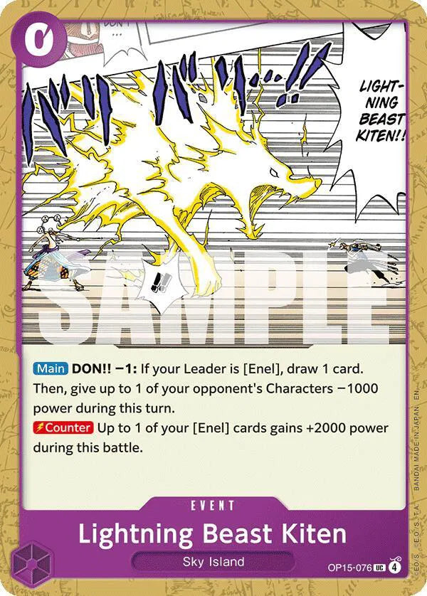 Lightning Beast Kiten OP15-076 (Adventure on Kami's Island)