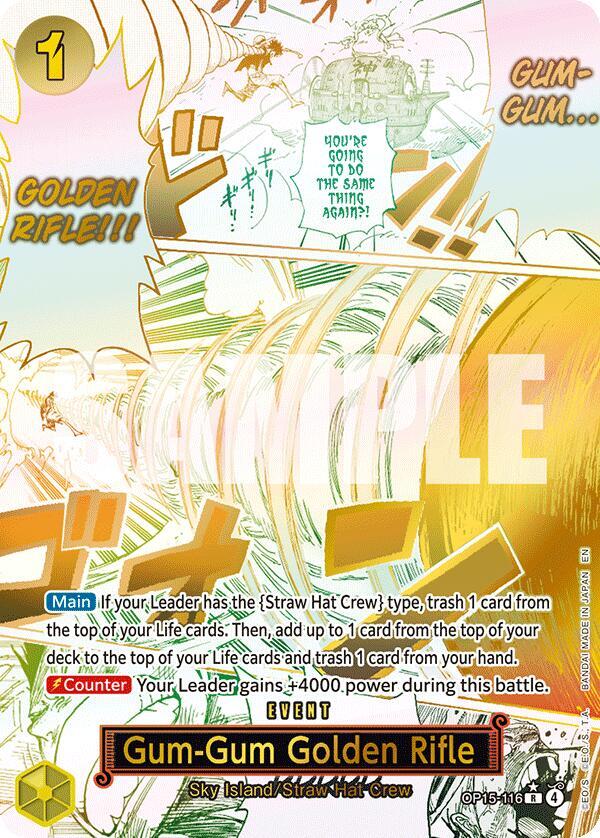 Gum-Gum Golden Rifle (Alternate Art) OP15-116 (Adventure on Kami's Island)