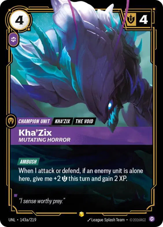 Kha'Zix - Mutating Horror (Alternate Art) 143a/219 (Unleashed)