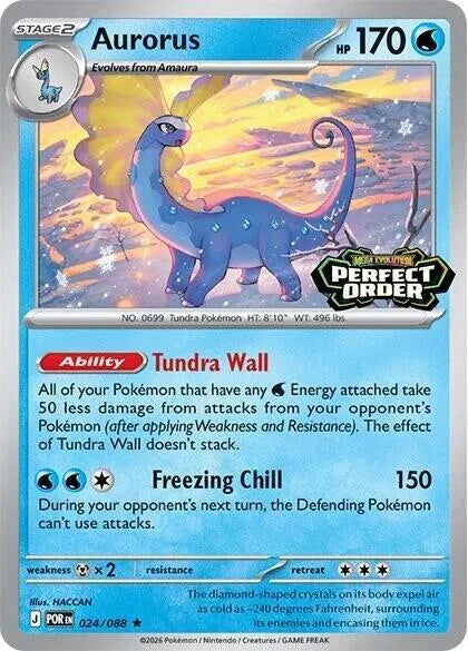 Aurorus (Perfect Order Stamped) 024/088 (Sealed)