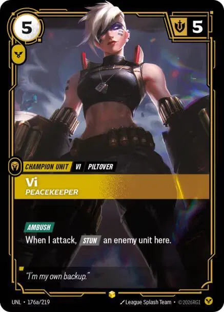 Vi - Peacekeeper (Alternate Art) 176a/219 (Unleashed)