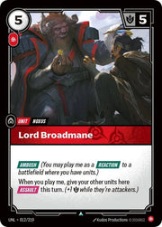 Lord Broadmane 012/219 · Normal (Unleashed)