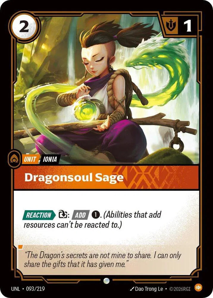 Dragonsoul Sage 093/219 · Normal (Unleashed)