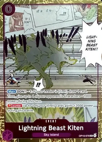 Lightning Beast Kiten (Dash Pack) OP15-076 (Adventure on Kami's Island)