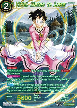 Videl, Hates to Lose (SPR) BT30-054 (Three Glorious Fighters)